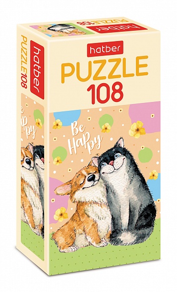 Пазлы  108 Хатбер А4 "Из жизни корги"