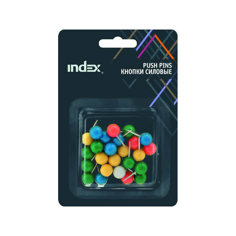 Кнопки-сфера 20мм 25шт. INDEX, блистер