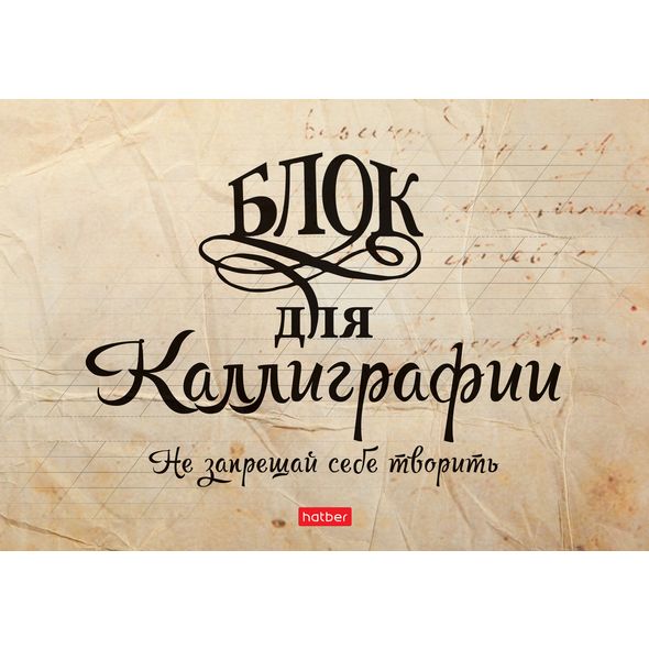 Тетрадь Прописей для Каллиграфии и Леттеринга 48л А5 "Не запрещай себе творить!"