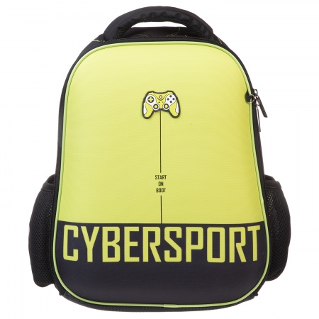 Рюкзак формованный унив. Хатбер ERGONOMIC light "Cyber Sport" 38x29x12,5 см EVA нагруд. стяж, светоотраж. 1 отдел. 2 карм. и 1 потайн. на спин.