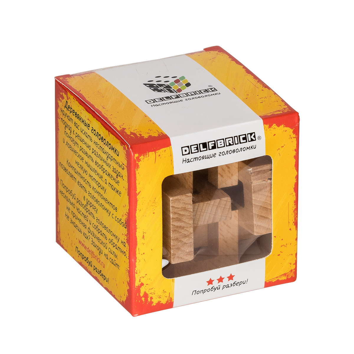 Игра Головоломка Delfbrick "Китайский иероглиф" дерево, 8 элементов