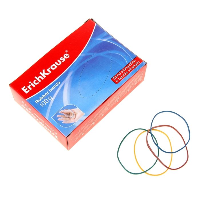 Резинки для денег 100 г. d=80 мм цв. ErichKrause к/к