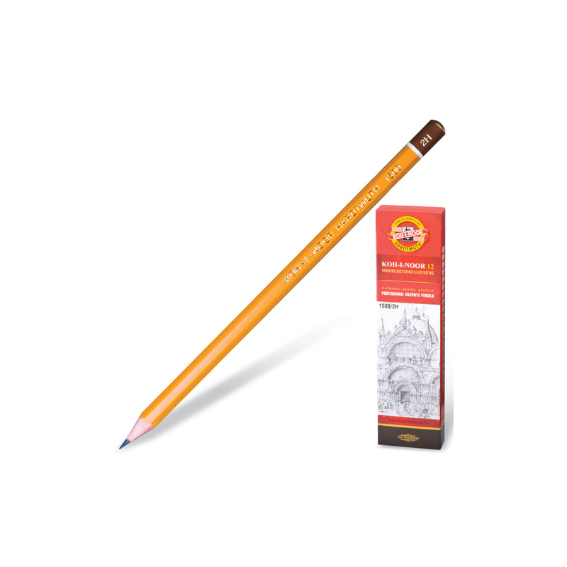 Карандаш пр.  2Т/2H K-I-N "1500" шестигран., заточ