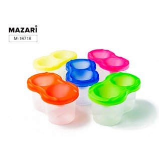 Стакан-непроливайка с 2 отд. MAZARI ассорти