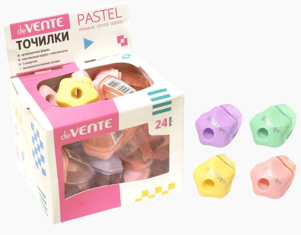 Точилка с контейнером  deVENTE "Pastel" ассорти