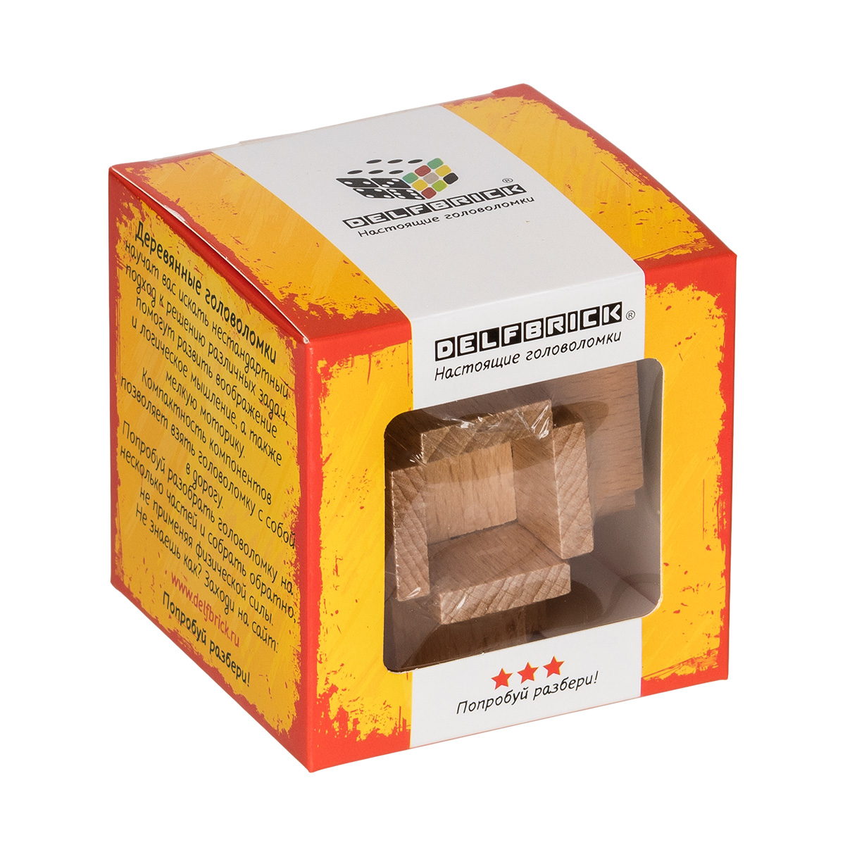 Игра Головоломка Delfbrick "8 квадратов" дерево, 12 элементов