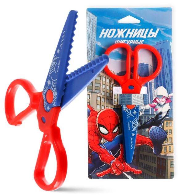 Ножницы с фигурн. лезвием 12,5 см. Marvel "Человек-паук" пластик., е/п