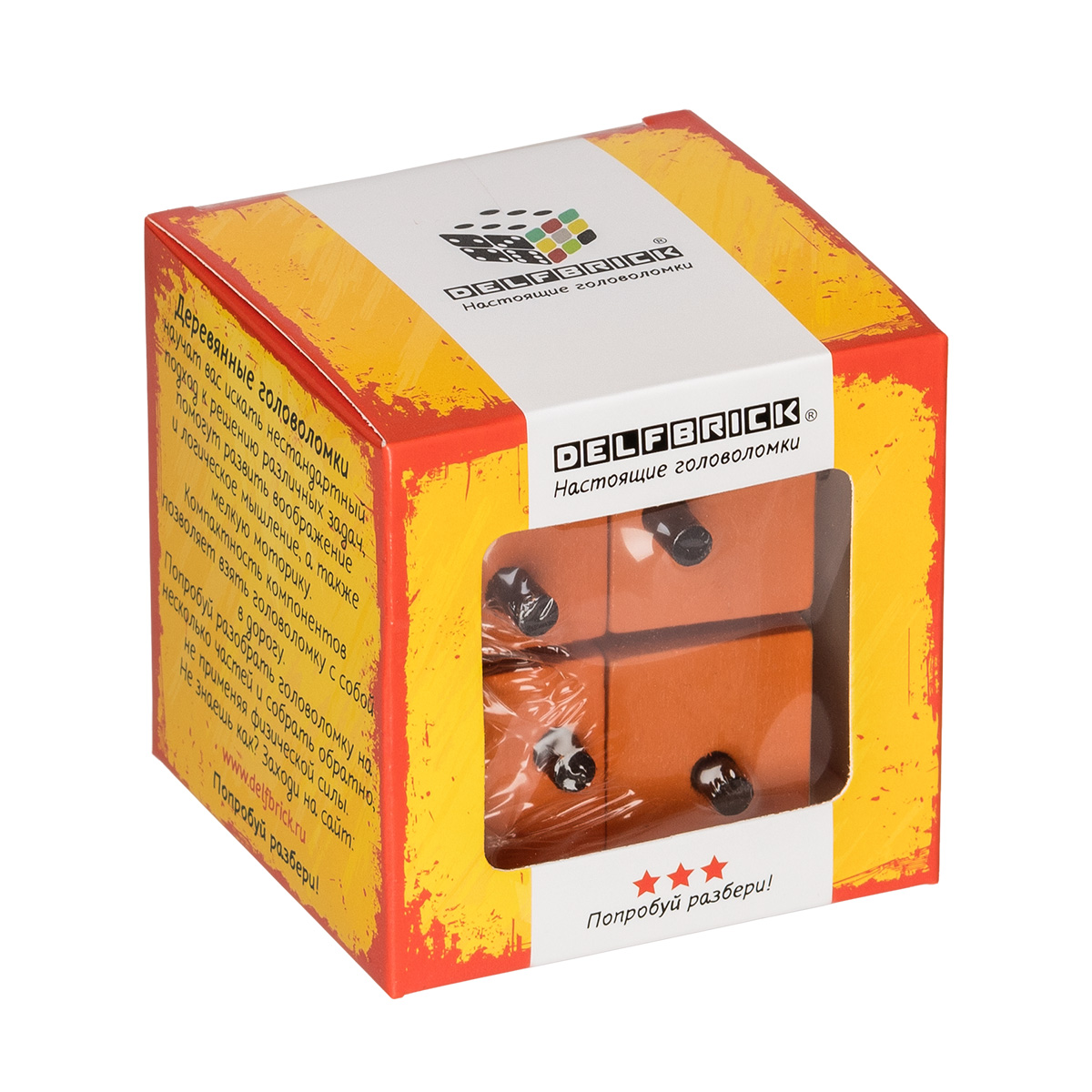 Игра Головоломка Delfbrick "Восьмиугольный блок" дерево, 16 элементов