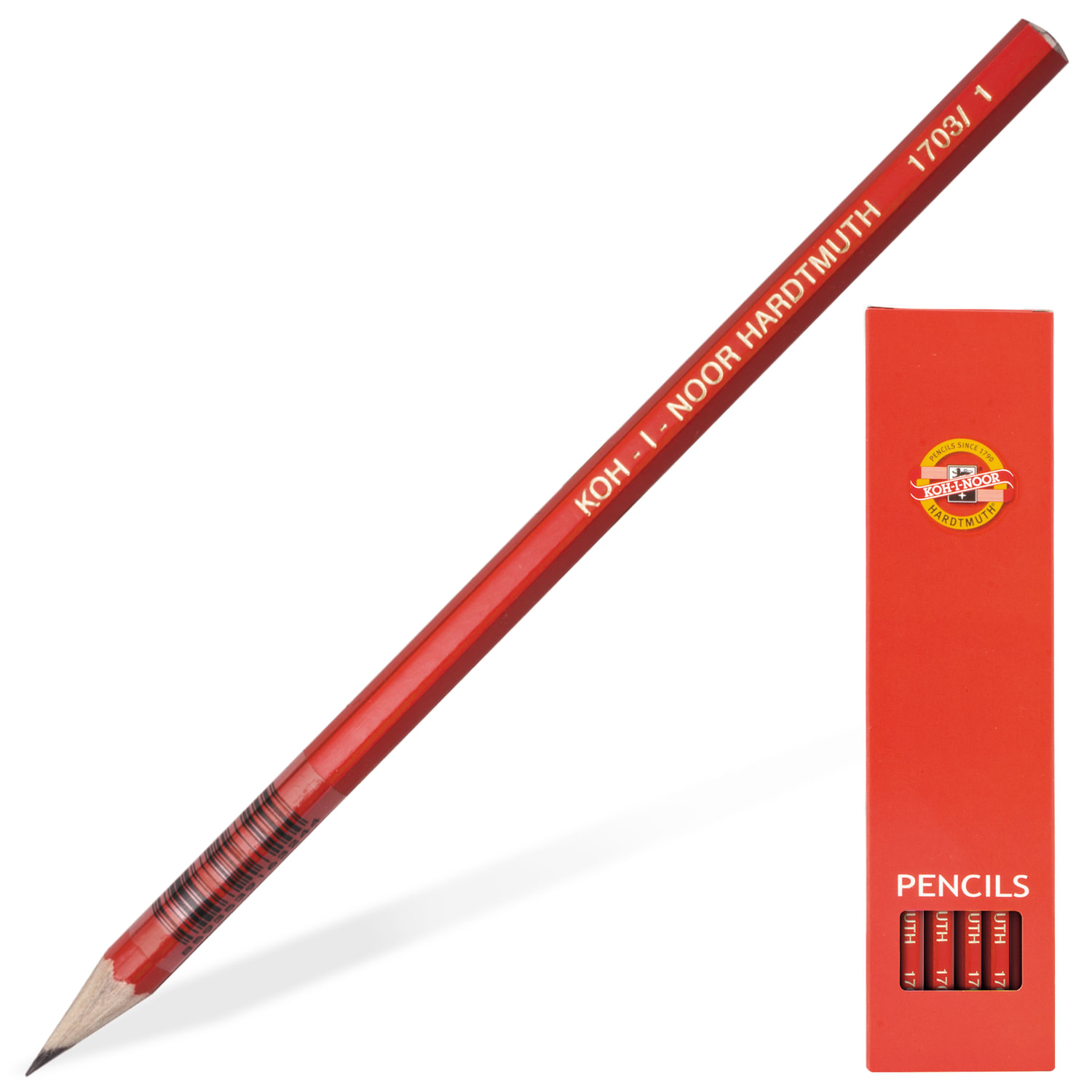 Карандаш пр.  М/B K-I-N "1703 alpha" шестигран., заточ., красн.корпус