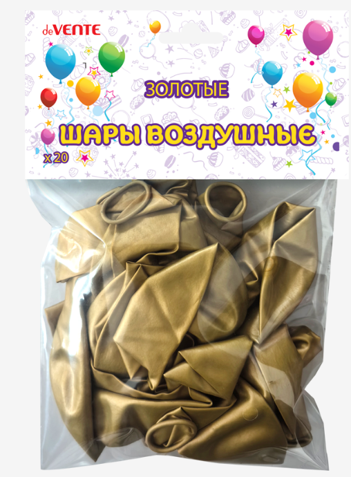 Шар 12" Перламутр золото deVENTE 1/20