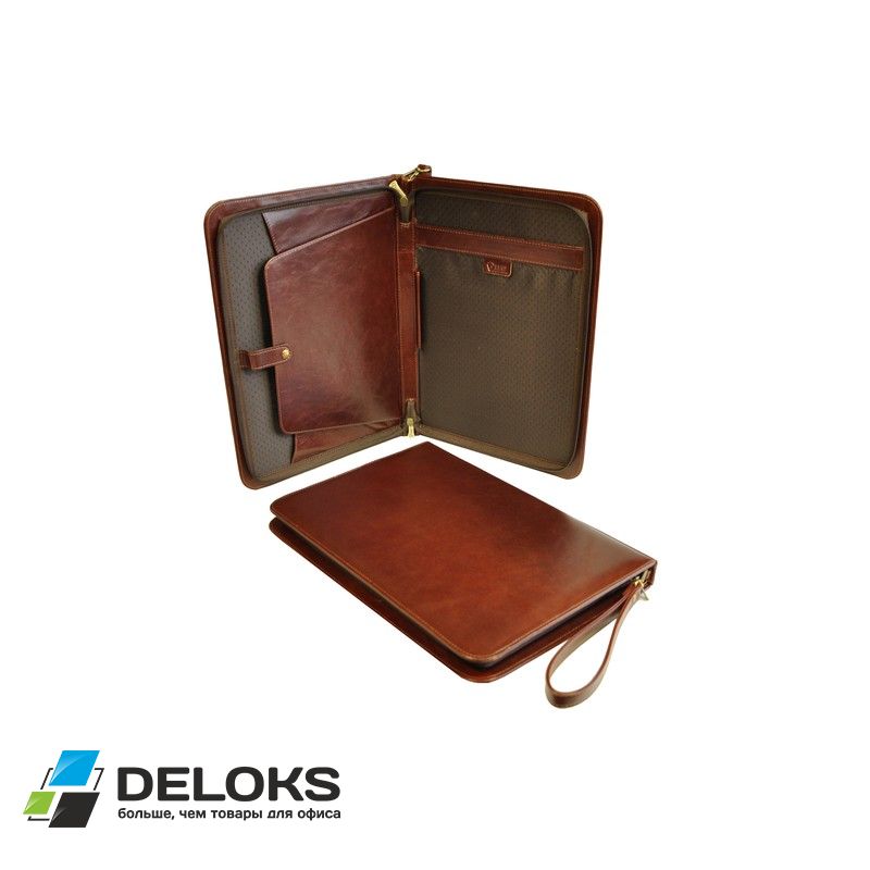 Папка деловая кожа Grand молния, 1 отд., 260х380х30