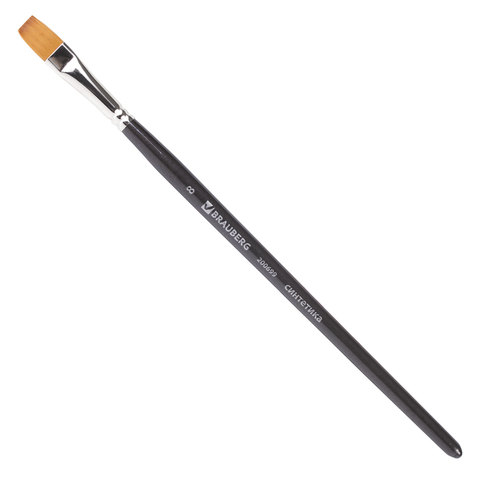 Кисть № 08 синтетика плоская BRAUBERG ART "CLASSIC" под колонок, мягкая, короткая ручка