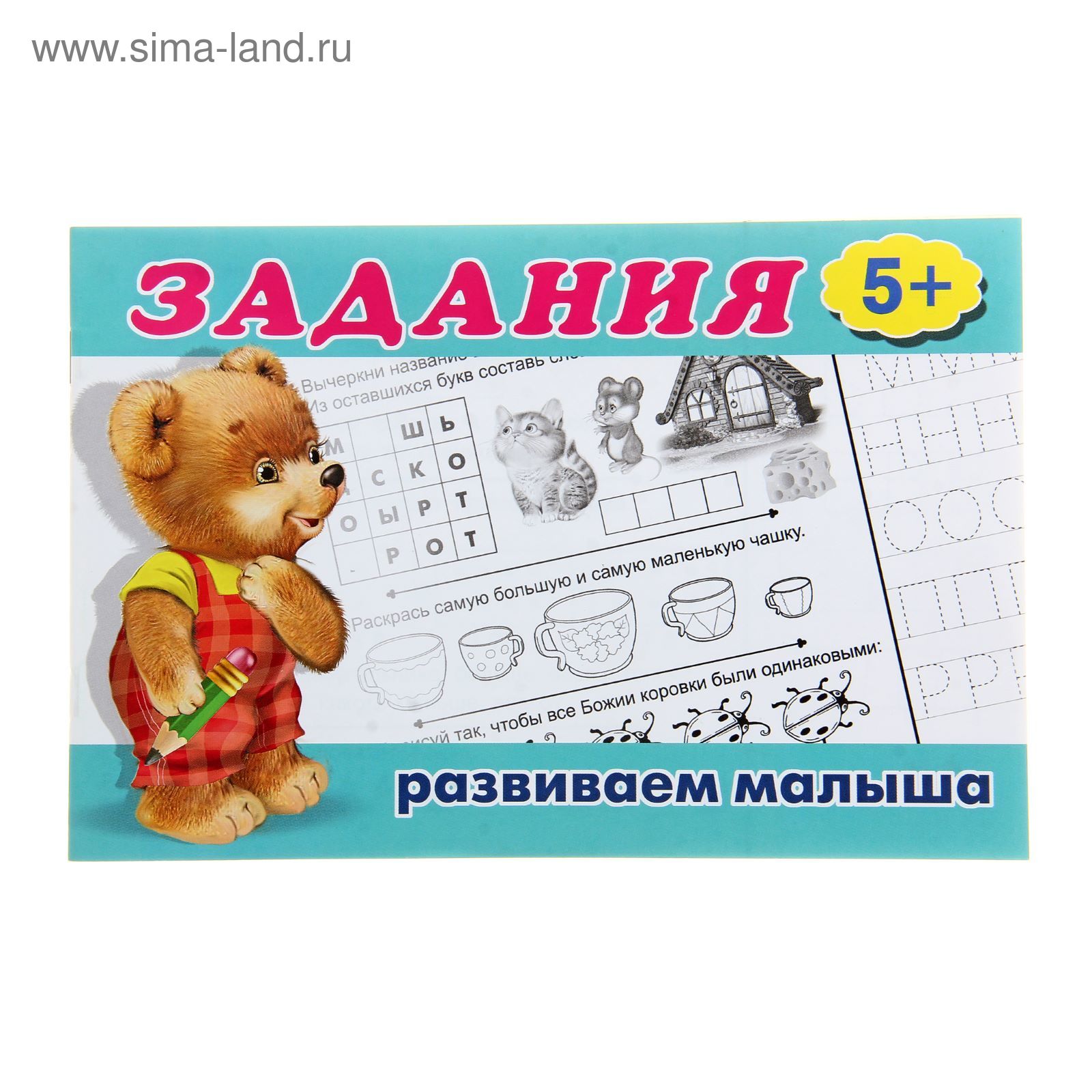 Книжка-раскраска Задания 5 (5+)
