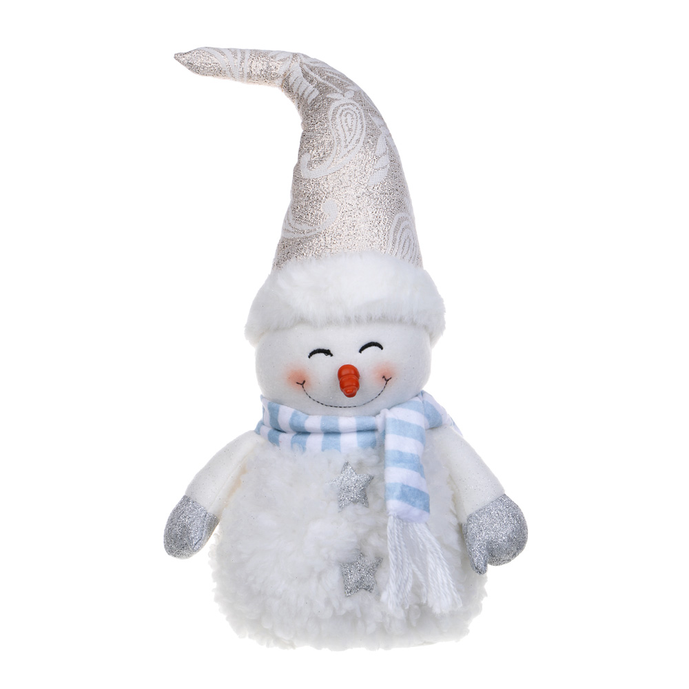 Игрушка мягкая "Снеговик" 40 см, полиэстер