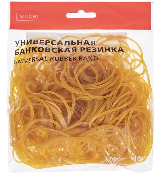 Резинки для денег 100 г. d=38 мм натуральн. Хатбер 
