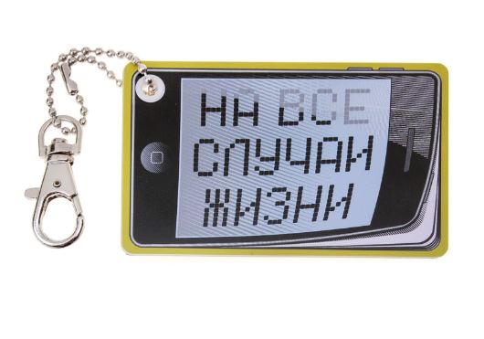 Симнакопитель "На все случаи жизни" 8,7х5,5см., пластик., карабин.