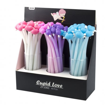 Ручка шарик. Alingar "Cupid Love" синяя, 0,7 мм., цветной корпус soft
