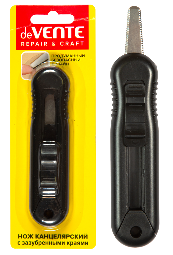 Нож зубчатый DVENTE "REPAIR & CRAFT" зубчатое лезвие 15мм, сталь, корпус ABS пластик, блистер