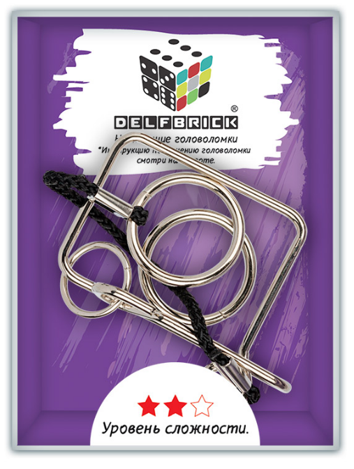 Игра Головоломка Delfbrick "Ловушка" металл., 4 элемента