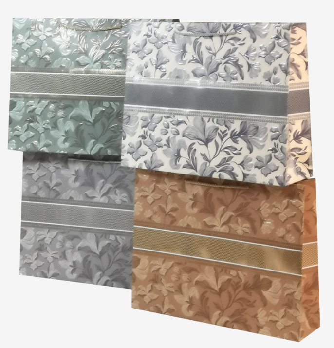 Пакет подарочный бумажный 25*20*10 deVENTE "Vintage Pattern" 210гр/м2, горизонт., ассорти
