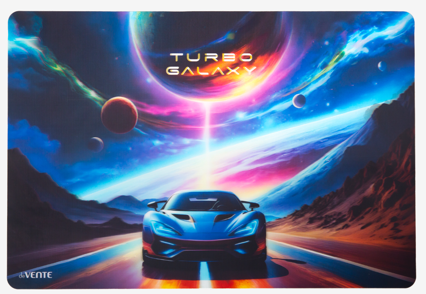 Коврик на стол 43*29 deVENTE "Turbo Galaxy" 3D, пластик 500 мкм