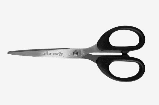 Ножницы 18 см. Attomex нерж. сталь, пласт ручки, блистер, е/п