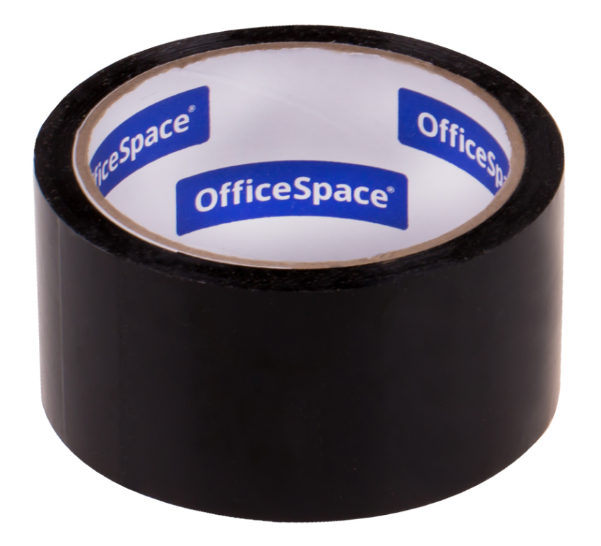 Скотч цв. черный 48 мм 40 м  OfficeSpace 45 мкм